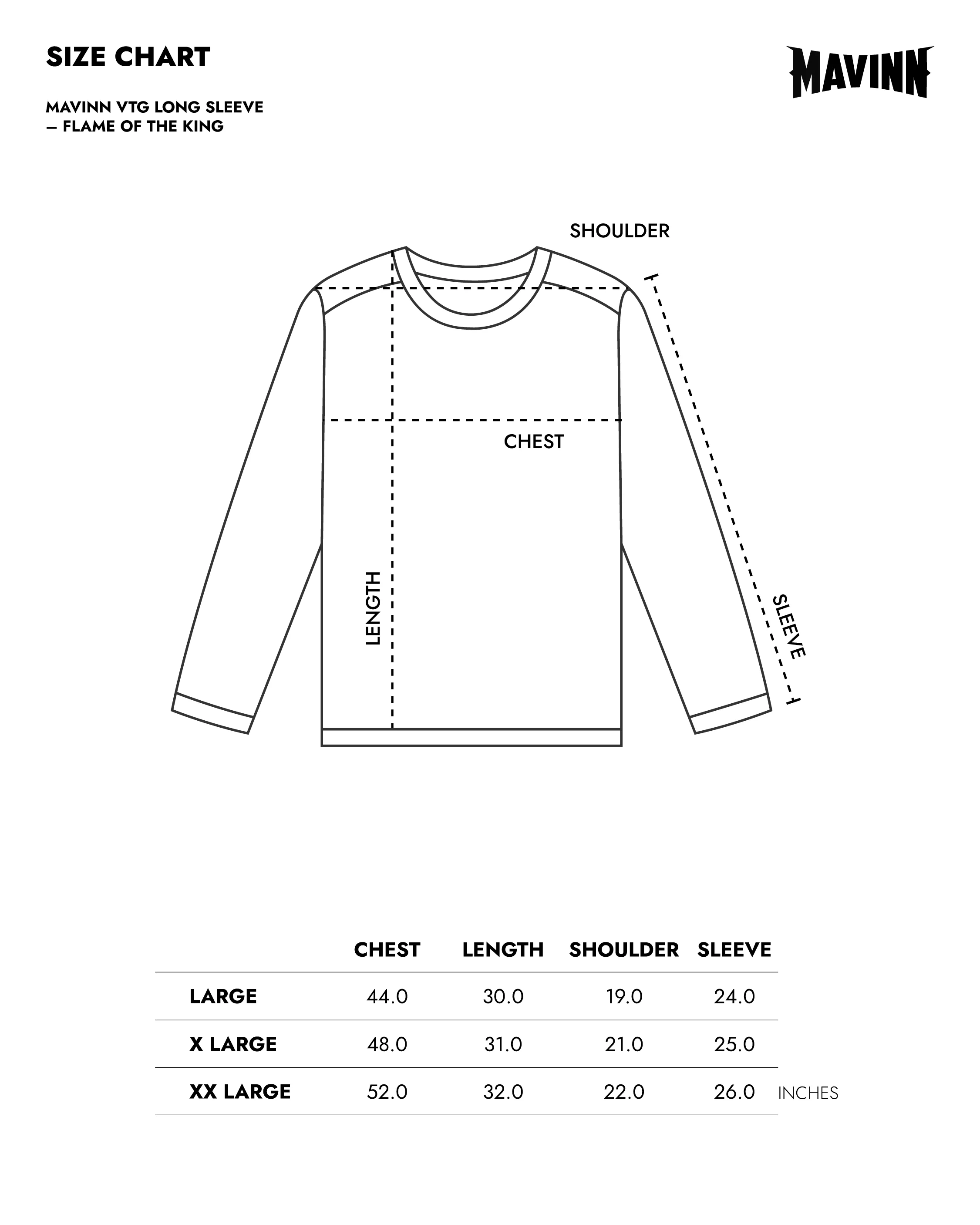 VTG LONG SLEEVE - Flame of the King