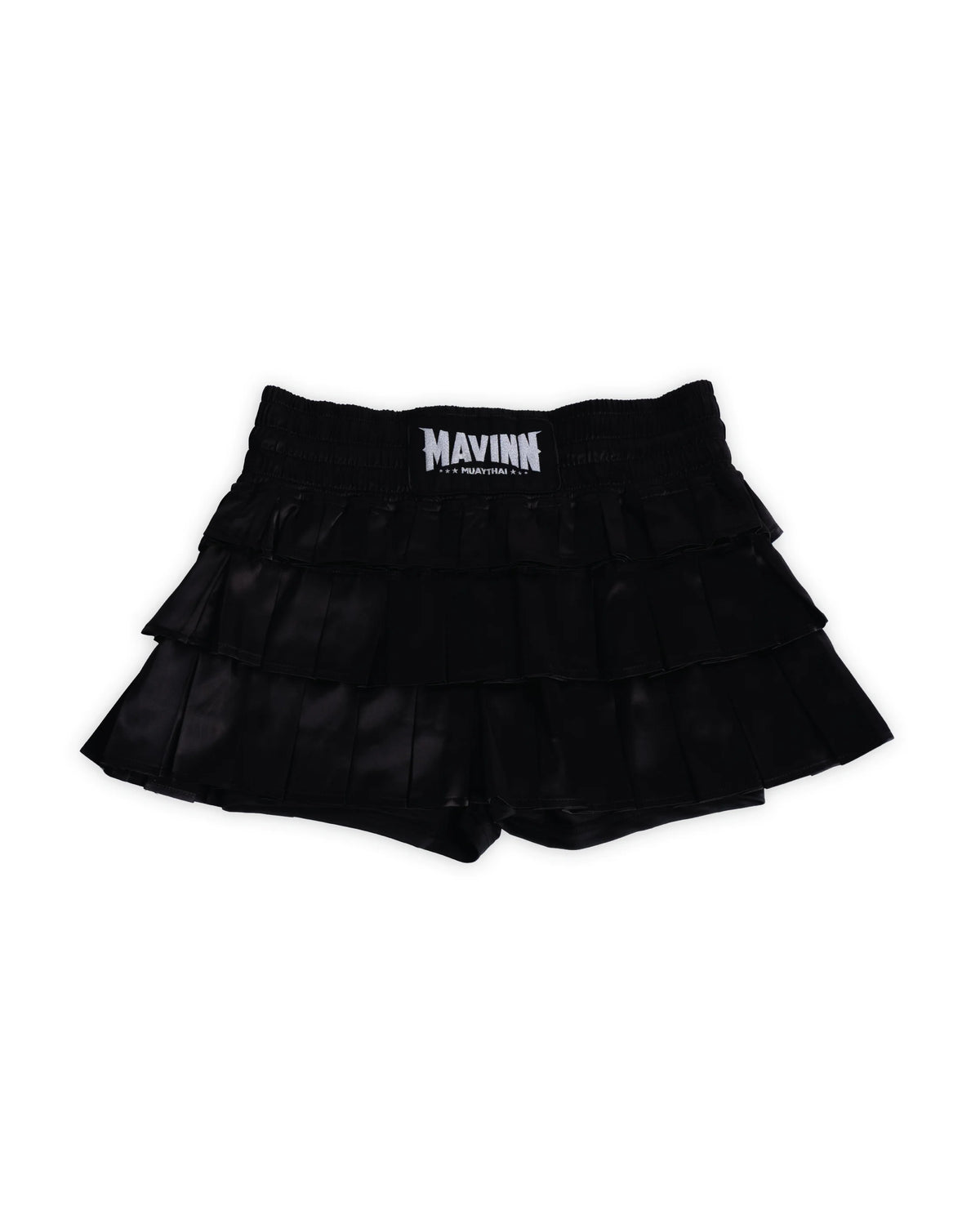 Muay Thai Shorts - SATIN SKIRT SERIES - BLACK