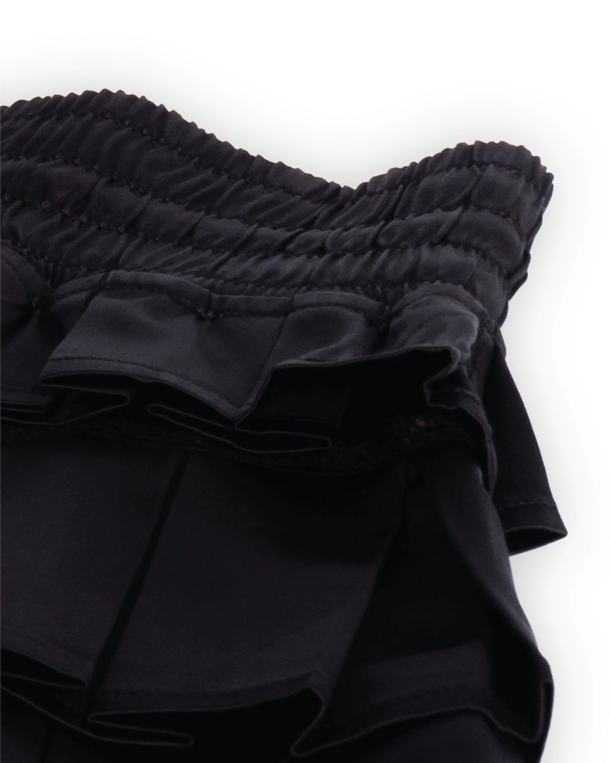 Muay Thai Shorts - SATIN SKIRT SERIES - BLACK